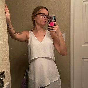 WHBM Flowy Tunic Layered Top! Very Feminine!